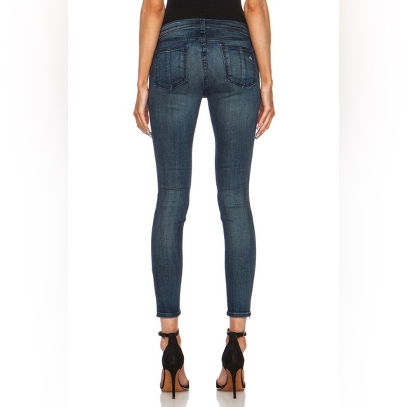 Rag & Bone Skinny Ankle Jeans, Zipper Detail, Stretch, Medium Wash - Size 26 - Picture 3 of 16